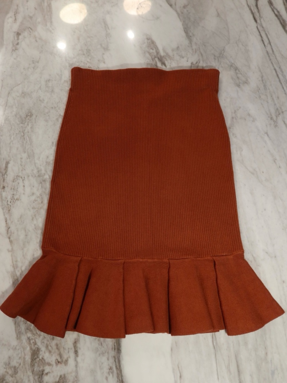 NWT Express Rust Skirt Set with Ruffle Hem - Picture 2 of 6